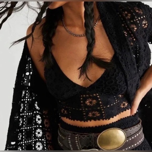 Free People Yesenia Three Piece Suit- Black combo - Picture 3 of 5